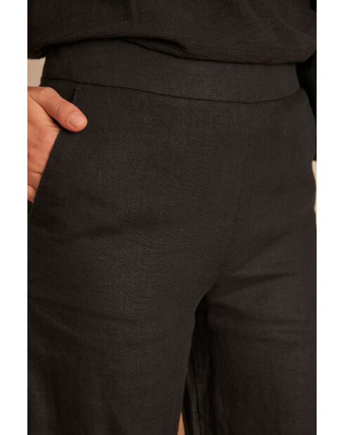 Zwarte linnen broek Pio