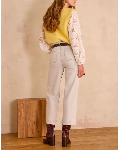 Lea cropped mouse grijze spijkerbroek