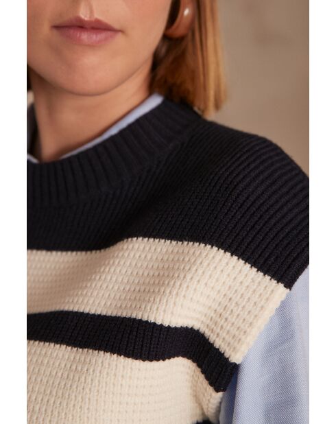 Ecrufarbener Strickpullover Corey