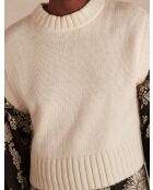 Cremefarbener Strickpullover Liam