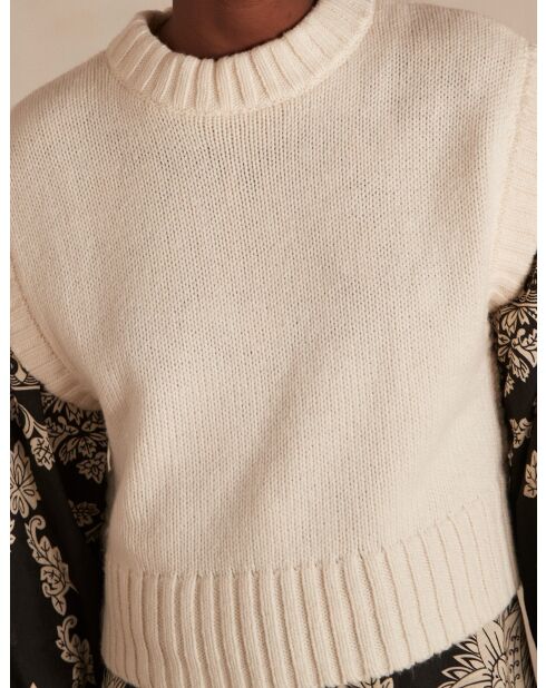 Cremefarbener Strickpullover Liam