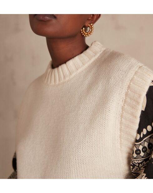 Cremefarbener Strickpullover Liam