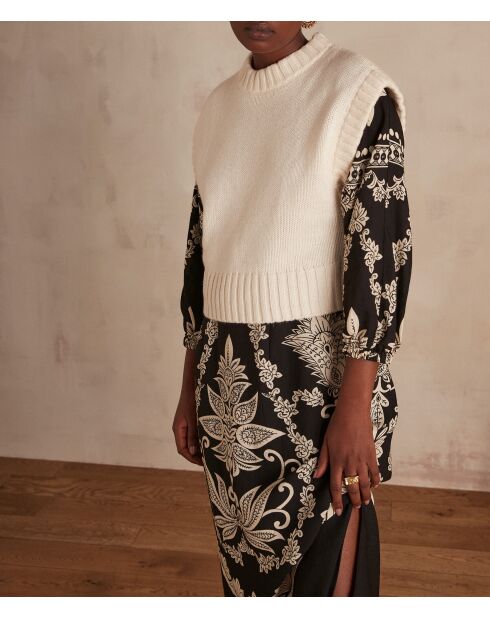 Cremefarbener Strickpullover Liam