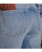 Mosbroek van licht indigodenim
