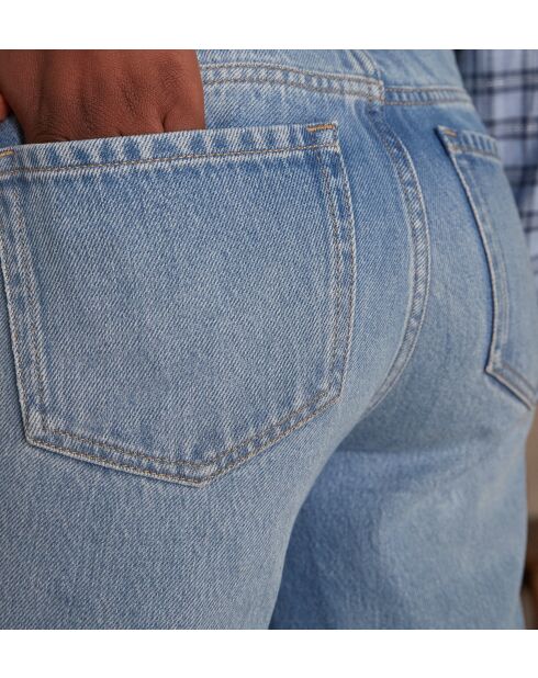 Mosbroek van licht indigodenim
