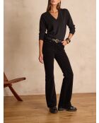 Zwarte fluwelen broek Lily