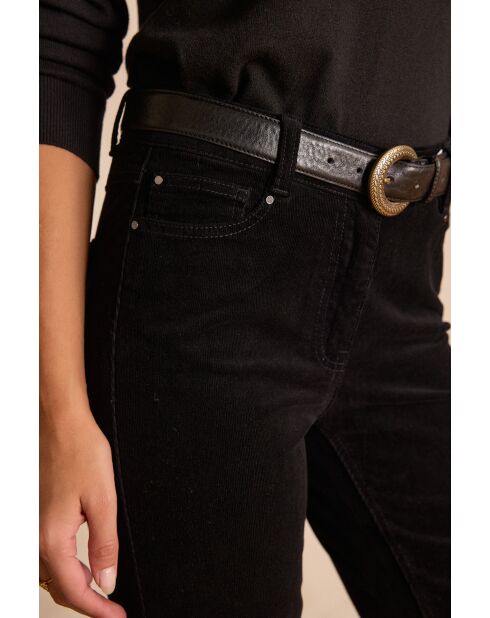 Zwarte fluwelen broek Lily