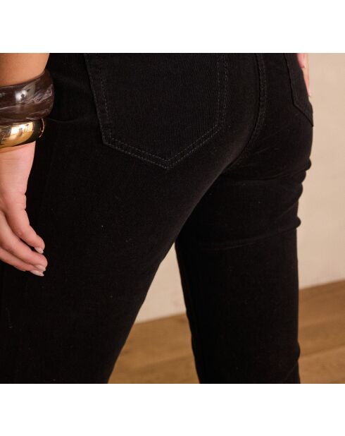 Zwarte fluwelen broek Lily
