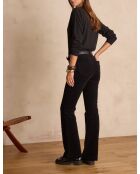 Zwarte fluwelen broek Lily