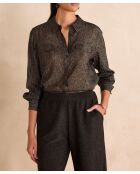 Schwarze glitzernde Bluse