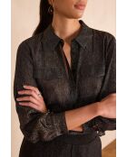 Schwarze glitzernde Bluse