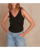 Palizee schwarzes Tanktop aus Netzstoff