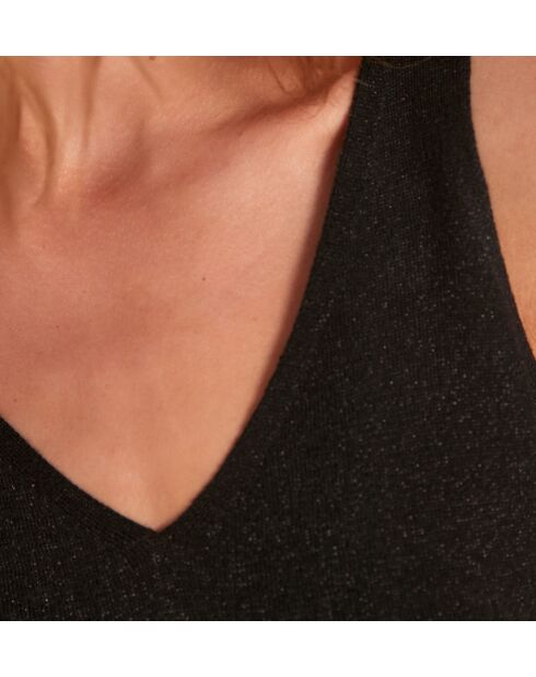 Palizee schwarzes Tanktop aus Netzstoff