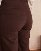 Overgeverfde broek van Oxan met chocolade