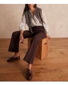 Overgeverfde broek van Oxan met chocolade