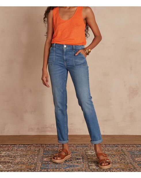 Pantalon Nalla denim délavé clair