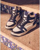 Marineblauwe leren sneakers van Lucas