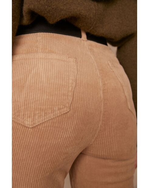 Beige fluwelen broek Ninon