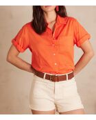 Chemisier Soline uni orange