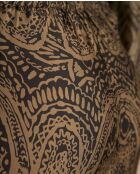 Leana bis broek met bladprint