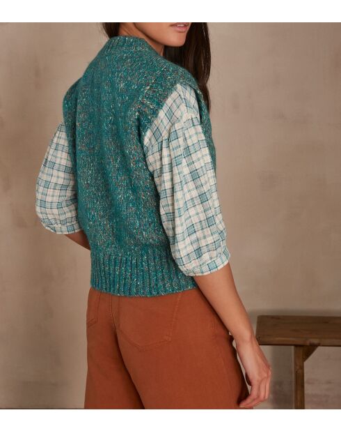Maglione in maglia Camélia turchese