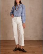 Moswitte overgeverfde broek