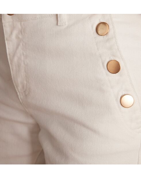 Moswitte overgeverfde broek