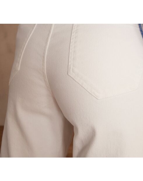 Moswitte overgeverfde broek