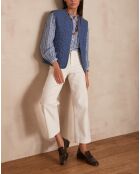Moswitte overgeverfde broek