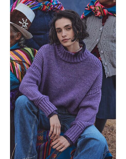 Cassidy lila Strickpullover