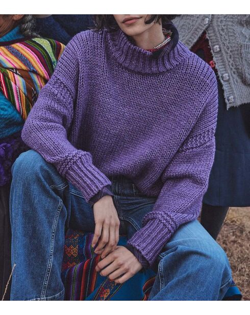 Cassidy lila Strickpullover
