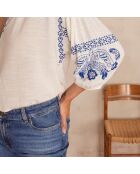 Blusa Sally con ricamo ecru