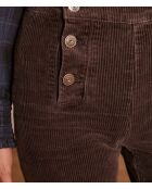 Oxan broek van chocoladefluweel