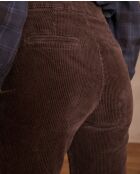 Oxan broek van chocoladefluweel