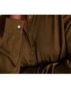 Blusa Carla in raso a foglie