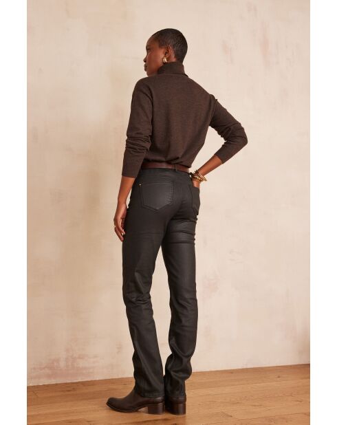 Beschichtete schwarze Hose Anette