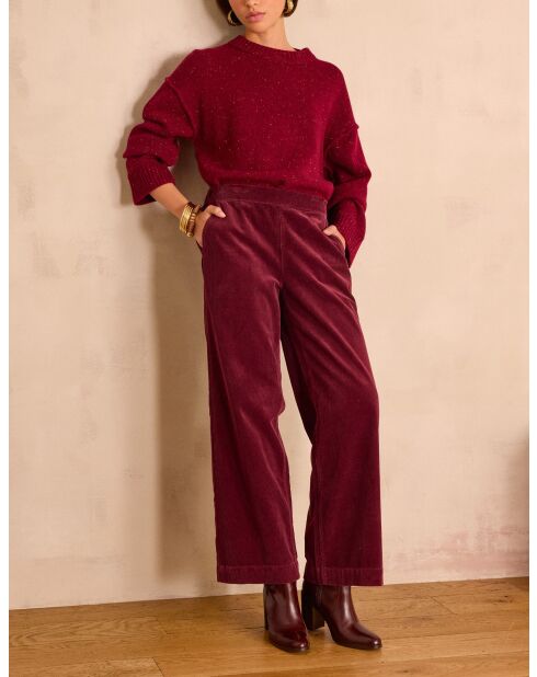 Burgunderrote Samthose Martin