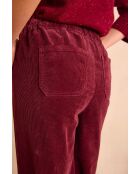 Martin bordeauxrode fluwelen broek