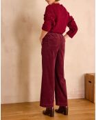 Martin bordeauxrode fluwelen broek