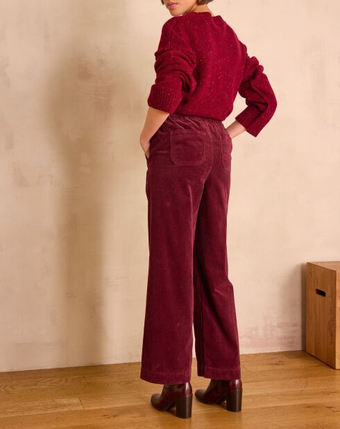 Burgunderrote Samthose Martin