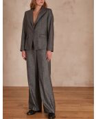 Zilverkleurige zilveren broek Layla