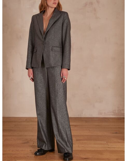 Zilverkleurige zilveren broek Layla