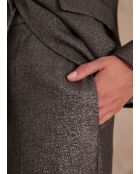 Zilverkleurige zilveren broek Layla