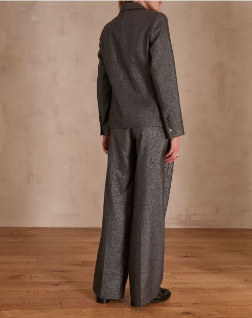 Zilverkleurige zilveren broek Layla