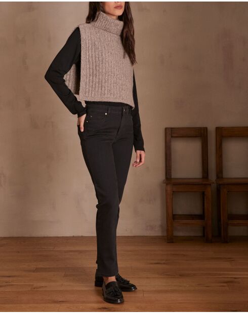 Lou zwarte slanke broek