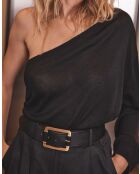 Clarisse schwarzer Strickpullover