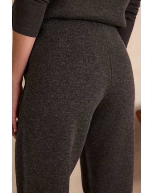 Antraciet gebreide broek Margot