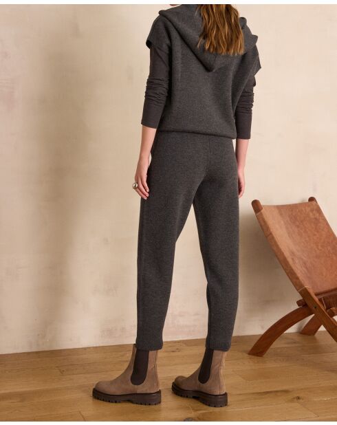 Antraciet gebreide broek Margot