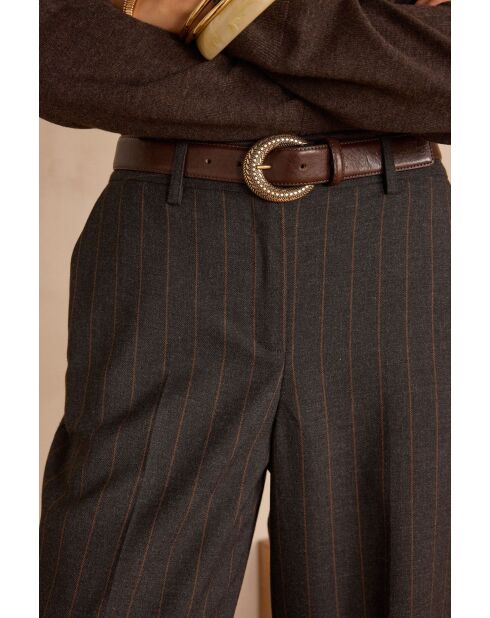 Pantalon Ferguson rayé anthracite