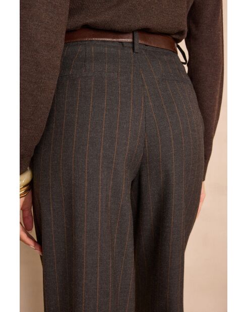 Pantalon Ferguson rayé anthracite